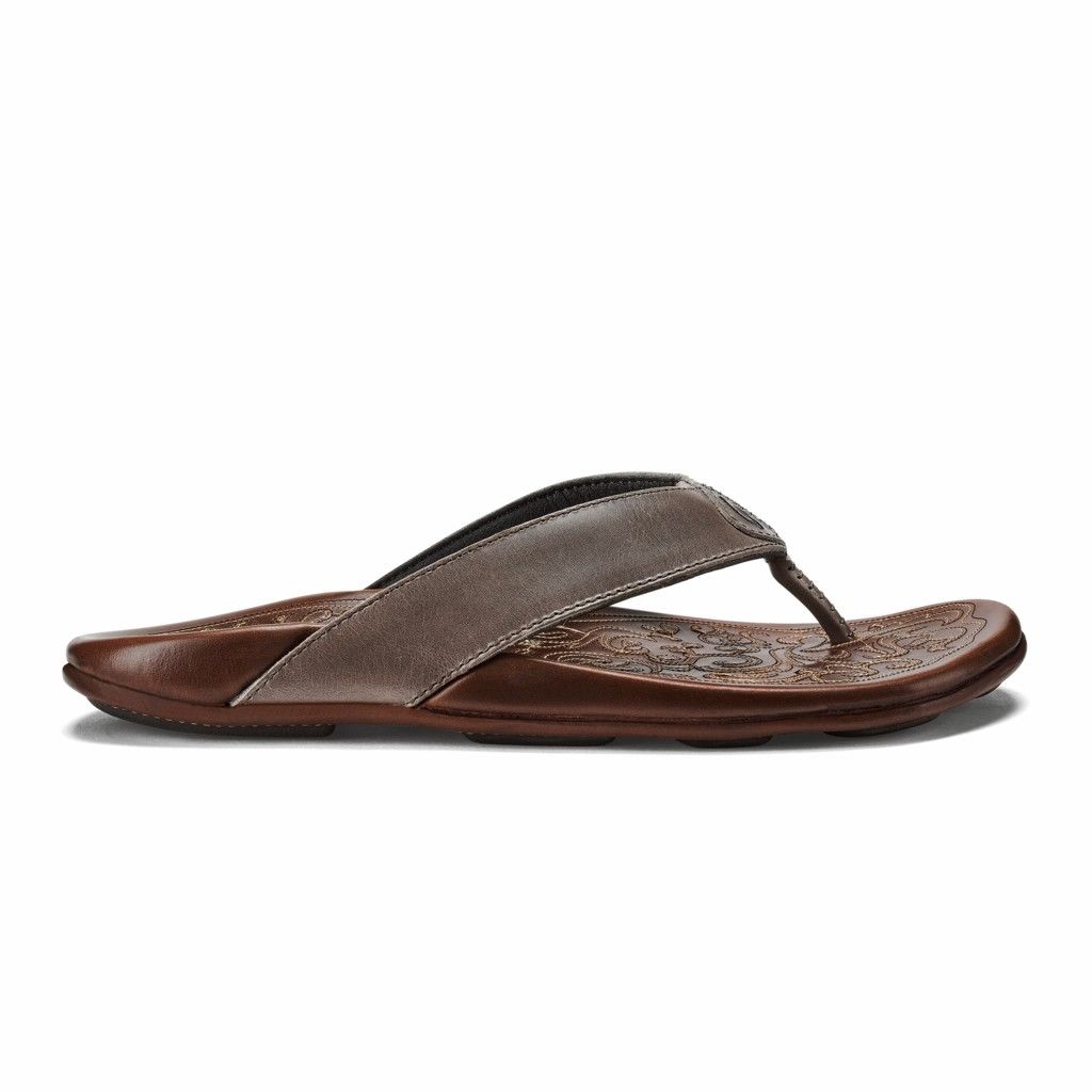 Sandalias Olukai Mekila - Chanclas Hombre Cafes 20591-840